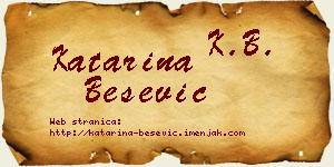 Katarina Bešević vizit kartica